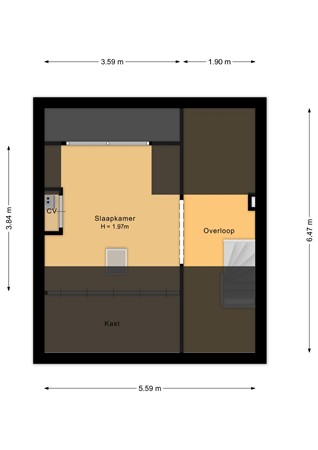 Floorplan - Paulus Potterstraat 11, 3751 VA Bunschoten-Spakenburg
